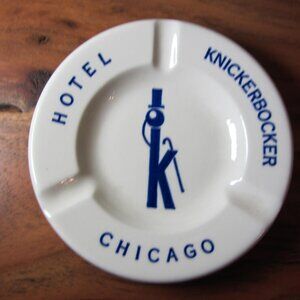 hotel knickerbocker chicago royal china ashtray vintage (W5099)